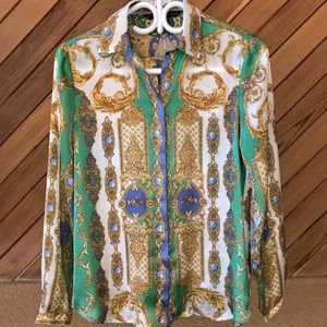 Zara Baroque Pattern Blouse